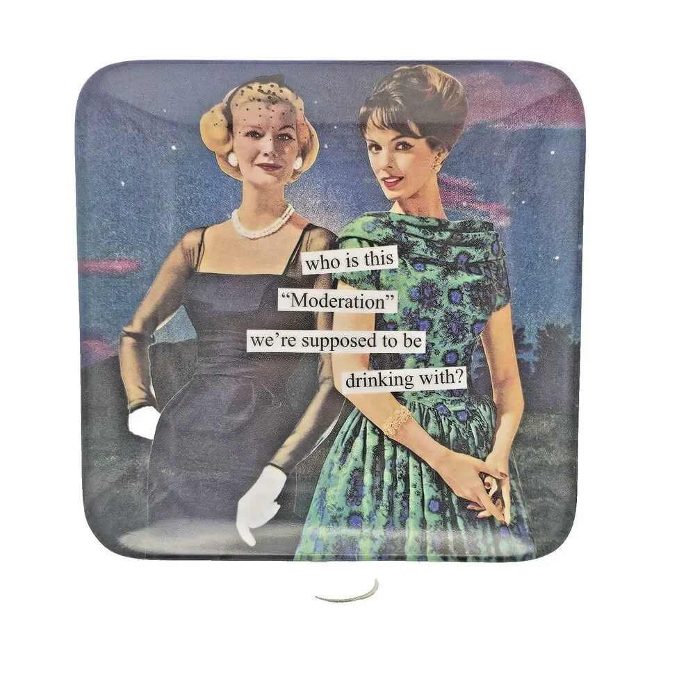 Anne Taintor 100% Melamine Mini Trays 5.5x5.5